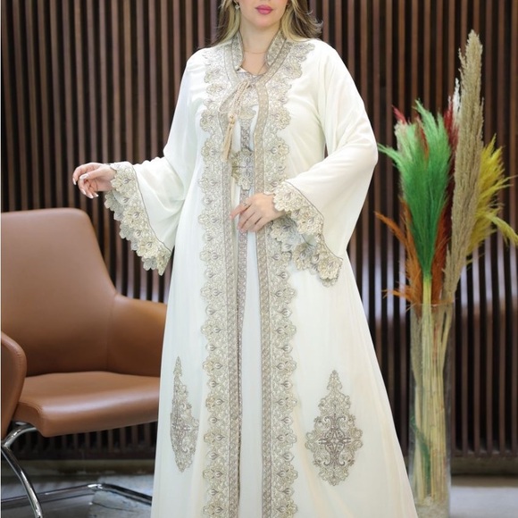 Elegant Embroidered Kaftan Gowns